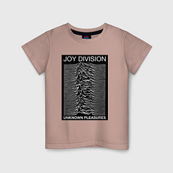 Футболка хлопковая детская Joy Division: Unknown Pleasures, цвет: пыльно-розовый
