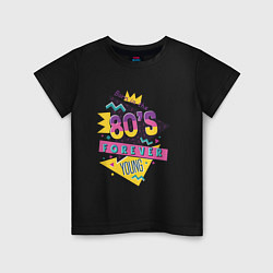 Футболка хлопковая детская Forever young 80s, цвет: черный