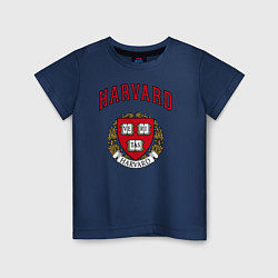 Футболка хлопковая детская Harvard university, цвет: тёмно-синий