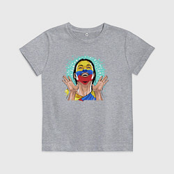 Детская футболка Колумбийская болельщица