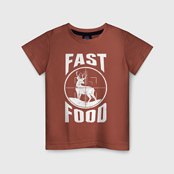 Детская футболка FAST FOOD олень в прицеле