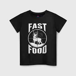 Детская футболка FAST FOOD олень в прицеле