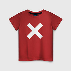 Футболка хлопковая детская The XX: White X, цвет: красный