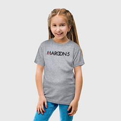 Футболка хлопковая детская Maroon 5, цвет: меланж — фото 2