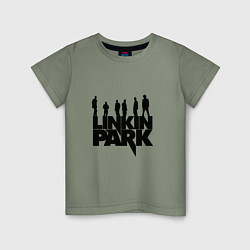 Футболка хлопковая детская Linkin Park, цвет: авокадо