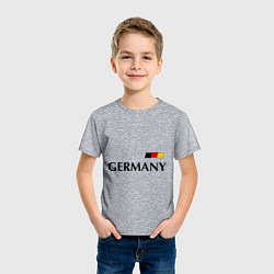 Футболка хлопковая детская Сборная Германии: 10 номер, цвет: меланж — фото 2