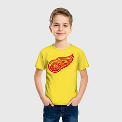 Футболка хлопковая детская Detroit Red Wings: Pavel Datsyuk, цвет: желтый — фото 2