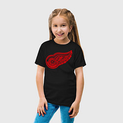 Футболка хлопковая детская Detroit Red Wings: Pavel Datsyuk, цвет: черный — фото 2
