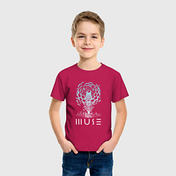 Футболка хлопковая детская Muse, цвет: маджента — фото 2