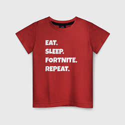 Детская футболка Eat Sleep Fortnite Repeat