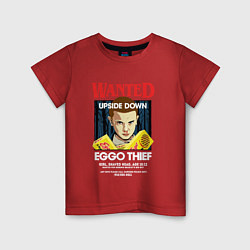 Футболка хлопковая детская Wanted: Eggo Thief / 11, цвет: красный