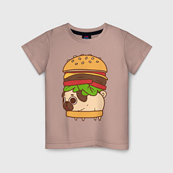 Детская футболка Мопс-бургер