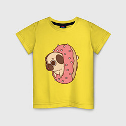 Детская футболка Мопс-пончик