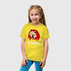 Футболка хлопковая детская Brudda, цвет: желтый — фото 2
