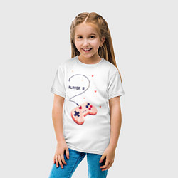 Футболка хлопковая детская Perfect Team: Player 1, цвет: белый — фото 2