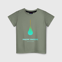 Футболка хлопковая детская Imagine Dragons: Night Visions, цвет: авокадо