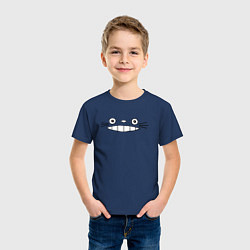 Футболка хлопковая детская Totoro face, цвет: тёмно-синий — фото 2