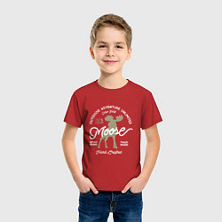 Футболка хлопковая детская Mosse: Trade Mark, цвет: красный — фото 2