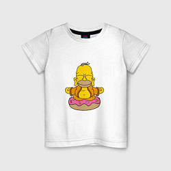 Детская футболка Гомер на пончике