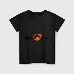 Футболка хлопковая детская Black Mesa: Logo, цвет: черный