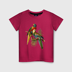 Детская футболка Тропические попугаи
