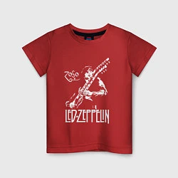 Футболка хлопковая детская Led Zeppelin, цвет: красный