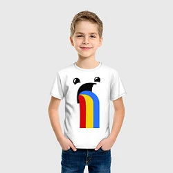 Футболка хлопковая детская Funny Rainbow, цвет: белый — фото 2