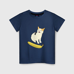 Детская футболка Cat no banana meme