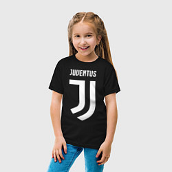 Футболка хлопковая детская FC Juventus, цвет: черный — фото 2