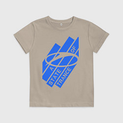 Футболка хлопковая детская A state of trance, цвет: миндальный