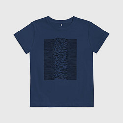 Футболка хлопковая детская Unknown Pleasures, цвет: тёмно-синий