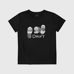 Футболка хлопковая детская Drift, цвет: черный