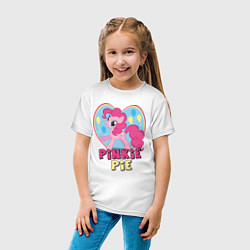 Футболка хлопковая детская Pinkie Pie: in my heart, цвет: белый — фото 2