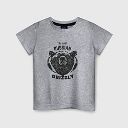 Футболка хлопковая детская Russian Grizzly, цвет: меланж