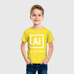 Футболка хлопковая детская Adobe Illustrator, цвет: желтый — фото 2