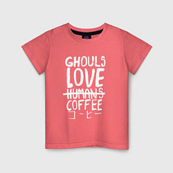 Детская футболка Ghouls Love Coffee