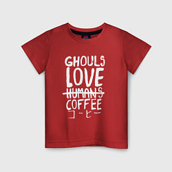 Детская футболка Ghouls Love Coffee