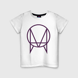 Футболка хлопковая детская Skrillex Symbol, цвет: белый