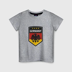Футболка хлопковая детская Germany Eagle, цвет: меланж