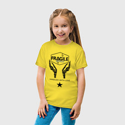 Футболка хлопковая детская Fragile Express, цвет: желтый — фото 2