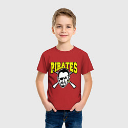 Футболка хлопковая детская Пираты XXI века, цвет: красный — фото 2