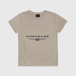 Футболка хлопковая детская Chrysler logo, цвет: миндальный