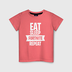 Детская футболка Eat Sleep Fortnite Repeat