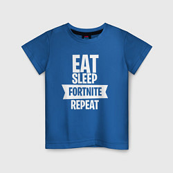 Детская футболка Eat Sleep Fortnite Repeat