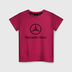 Футболка хлопковая детская Logo Mercedes-Benz, цвет: маджента