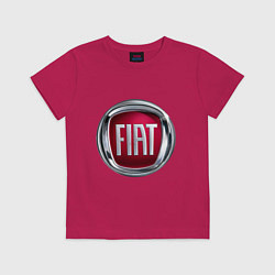 Футболка хлопковая детская FIAT logo, цвет: маджента
