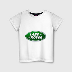 Футболка хлопковая детская Logo Land Rover, цвет: белый