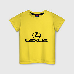 Футболка хлопковая детская Lexus logo, цвет: желтый