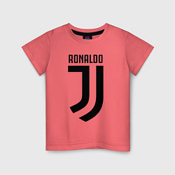 Футболка хлопковая детская Ronaldo CR7 цвета коралловый — фото 1