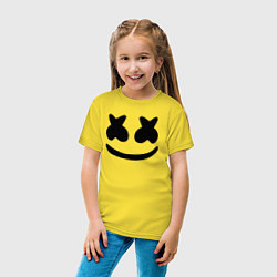 Футболка хлопковая детская Marshmello, цвет: желтый — фото 2